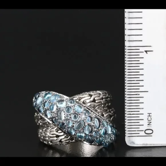 NWT John Hardy Classic Chain Overlap Ring $1295